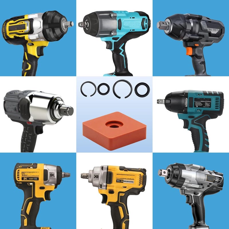 GnDaYoug (10+10 Sets) 3/8" & 1/2" Impact Wrench Retainer Rings Kit with O-Rings & Anvil Tool – Compatible with 3/8” & 1/2” Milwaukee Standard Electric/Pneumatic Impact Wrenches - Image 3